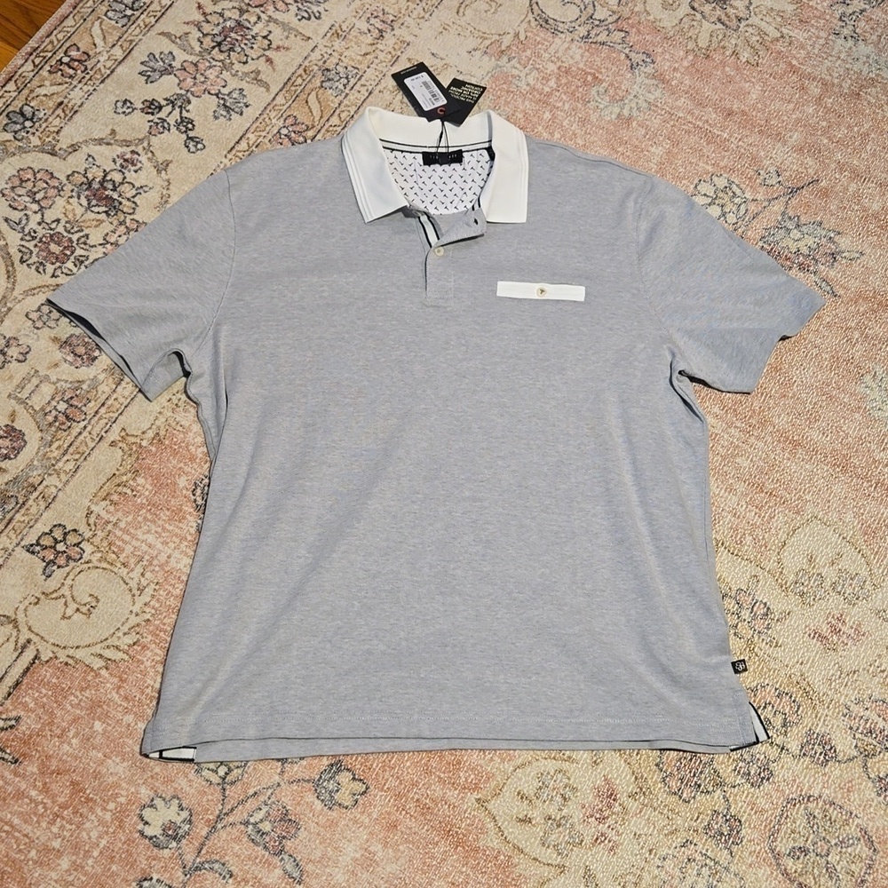 Ted Baker London Rancho Short Sleeve Polo Shirt -Ted Size 6 (US 44 or 2XL)